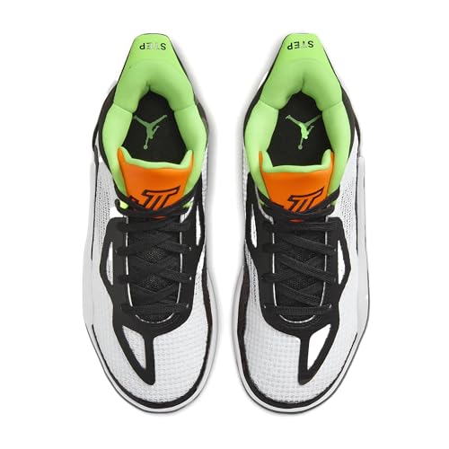 Nike Jordan Kids Tatum 1 Basketball Shoe, White/Black/Green Strike/Total Orange, 7 Big Kid 5