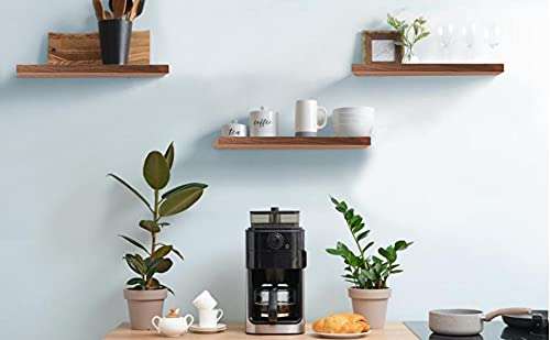 Genuine Decor Sheesham Wood Floating Shelves for Wall, Rustic Wall Mounted Ledge Shelf for Bathroom, Bedroom, Living Room, Hotel, Lodge (22inch, Brown) 4