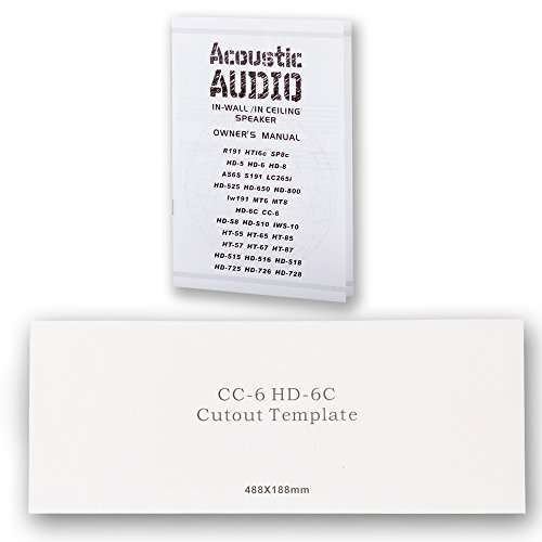 Acoustic Audio HD6c in-Wall Dual 6.5" Speakers Home Theater Surround Sound 2 Speaker Set 5