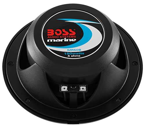 BOSS Audio Systems MR50B 5.25 inch Marine Stereo Boat Speakers - 150 Watts (pair), 2 Way, Full Range Audio, Tweeters, Coaxial, Weatherproof, Sold in Pairs 5