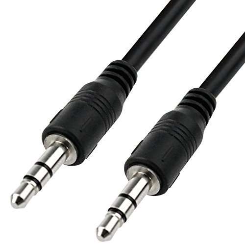 KEBILSHOP Aux Cable, 3.5mm Male to Male Stereo Aux Cord Compatible with Headphone, MobilePhone, Car Stereo, Home Theatre & More,Black,1pc Pack. (5 Meter) 1