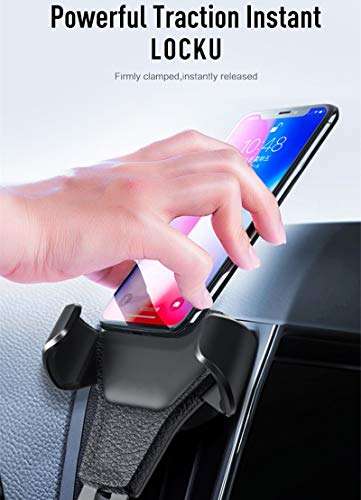 OWX Car Phone Mount, Air Vent Phone Holder for Car, Phone Holder for Car,Auto-Clamping Cell Phone Car Mount for All Smartphone(White) 5