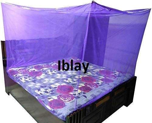 Iblay Hdpe Deluxe Blue Mosquito net for Babies, Single and Double Bed Size: 7x7 ft - Mosquito Protection Net for Baby 3