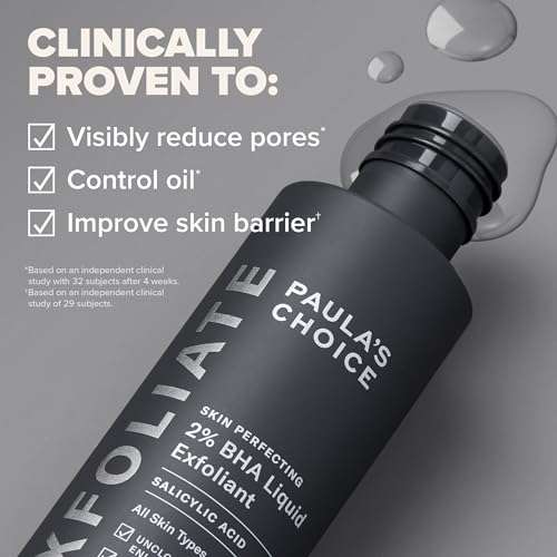 PAULA'S CHOICE PERFECTING 2% BHA Liquid Salicylic Acid Exfoliant-Facial Exfoliant for Blackheads, Enlarged Pores, Wrinkles, Fine Lines- 118 ml Bottle (Model Number: 22010) 4