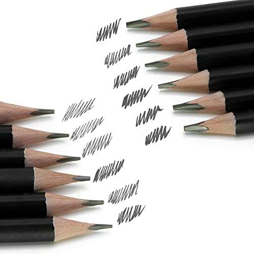 Pencil Buddies Sketch Pencils For Drawing,12 Pack Drawing Pencils Set,Art Pencils For Drawing&Shading,Triangular Graphite Pencils,Shading Pencil For Sketching,Adults&Kids,8B-6H,Pencil Buddies 6