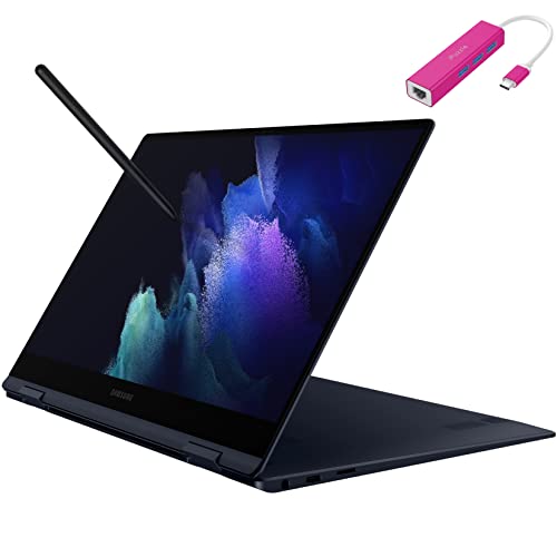 SAMSUNG Galaxy Book Pro 360 2-in-1 Laptop with S Pen, 13.3" FHD AMOLED Touchscreen 370 nits, Intel Quard-Core i7 1165G7 up to 4.7GHz, 16GB LPDDR4x RAM, 512GB PCIe SSD, WiFi 6, Windows 10, Type-C HUB 1