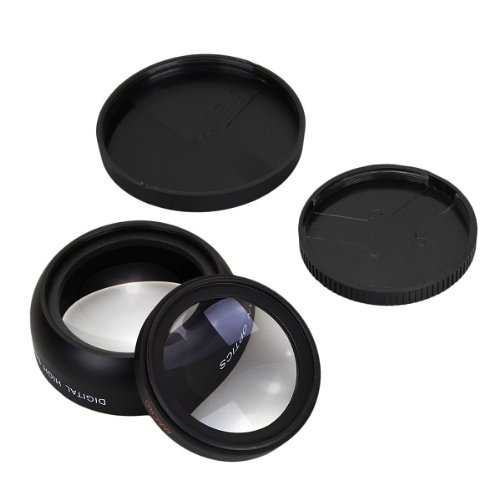 Cyruss 58mm 0.45X Wide Angle Anti-Reflective Coating Design Macro Lens for Canon Nikon Sony Black 5