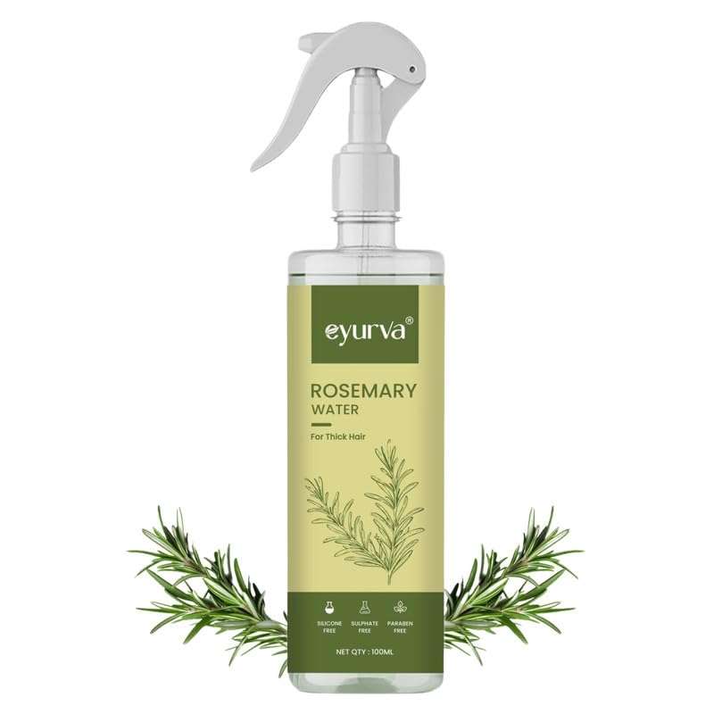 eyurva Rosemary Water Hair Spray | For Frizzy Hair | Adds Shine | Helps Hair | Strengthens Hair | Suitable For All Hair Types | Men & Women 100 ml 1