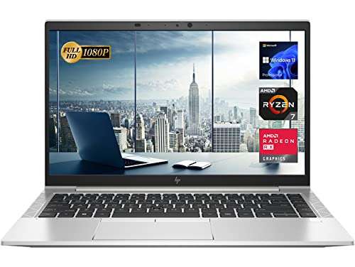 HP EliteBook 845 G8 Business Laptop, 14" FHD IPS Display, AMD Ryzen 7 Pro 5850U, 32GB DDR4 RAM, 1TB SSD, Webcam, FP Reader, Backlit KB, HDMI, Wi-Fi 6, Windows 11 Pro, 3 Year Warranty, Silver 1