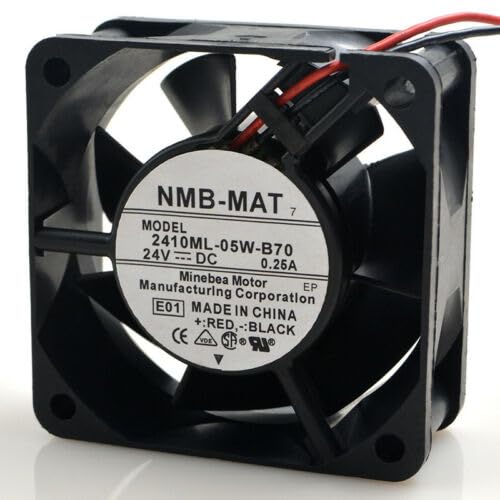 2410ML-05W-B70 6025 6CM 24V 0.25A Two-Wire Double Ball Cooling Fan