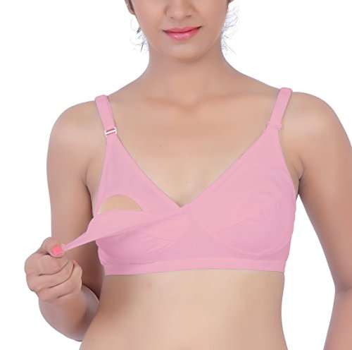 Fabme Women's cotton Full Cup Nursing Bra (Po3-BR0014_Pink_30B) 4