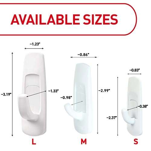 Command 5 lb Large Utility Hooks, 7 Wall Hooks and 12 Command Strips, Damage-Free Hanging with Adhesive Strips, No Tools for Hanging Christmas Decorations 2