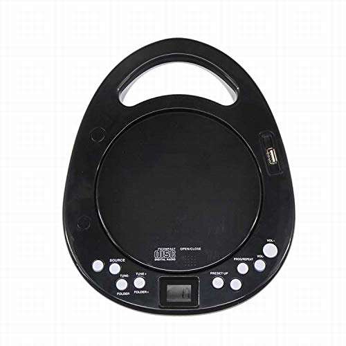 Portable CD, MP3 U Disk Student English Learning Machine Fetal Education Player, Support Speaker Mp3 Disc Prenatal Education Machine,Black 6