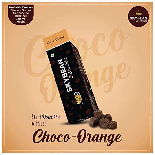 SKYBEAN Combo Pack Choco-Orange (Pack of 02) + Mocha (Pack of 1) Coffee Cube - 100g each Pack 100% Pure Coffee, Suitable for Hot & Cold Coffee Drink 4
