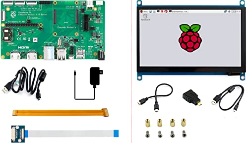 waveshare Original Raspberry Pi Compute Module 4 IO Board for All Variants of Compute Module 4,with Real-Time Clock Dual MIPI DSI/CSI Interfaces,USB Connectors 1