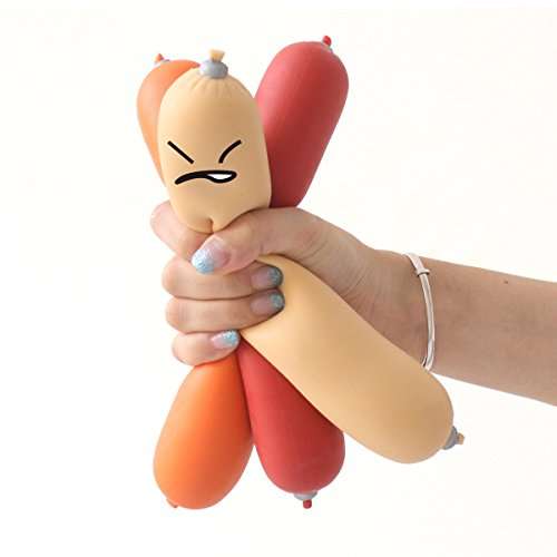 Funny Fake Sausage Stress Relief Squeeze Toy Beige 3