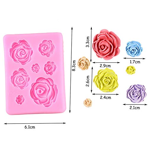 TREXEE Rose Flowers silicone mold Cake Chocolate Mold wedding Cake Decorating Tools Fondant 3
