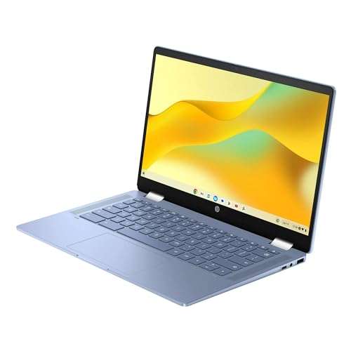 HP Chromebook x360 14 inch FHD IPS Touch 2-in-1 Laptop, Intel Processor N100, 4GB RAM, 64GB eMMC, Chrome OS, Sky Blue, with Accessories 6