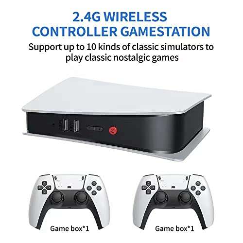 64G UHD 4K Built-in 15000 Games 2.4G Wireless Controller 9 Simulators HDMI Double Joystick Built-in Stereo for PS5 Handle Game Console 6