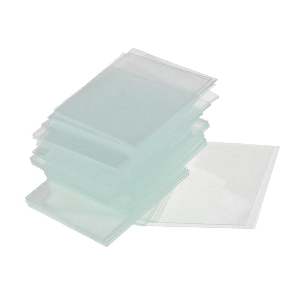 Excluzo 50Pieces Microscope Slide Cover Slips 18mm x 18mm Square Cover Glasses 5