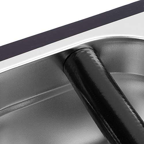 Knock Box, Fine Workmanship Wooden Base Coffee Knock Bin, Non-Slip Inner Wall Arc Angle Design for Home Pouring Coffee Grounds(Walnut Base + Powder slag Bucket Set, Large) 2