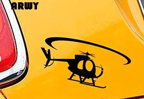 Roonir car Stickers Exterior Helicopter Car Windows, Bumper. Hood, Side car Stickers&Decals(Black) 1