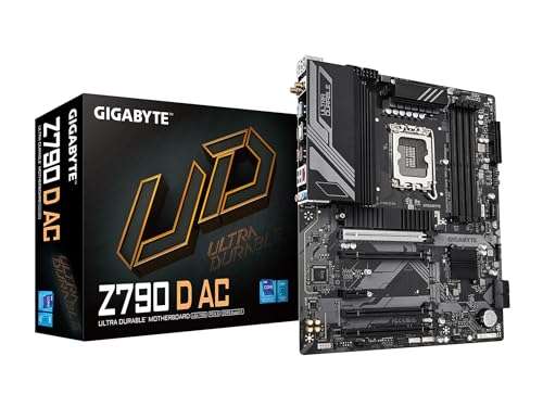 GIGABYTE Z790 D AC LGA 1700 Intel Z790 ATX Motherboard with DDR5, Triple M.2, PCIe 5.0, USB 3.2 Gen2X2 Type-C, 2.5GbE LAN, PCIe EZ-Latch, Multi-Key 1