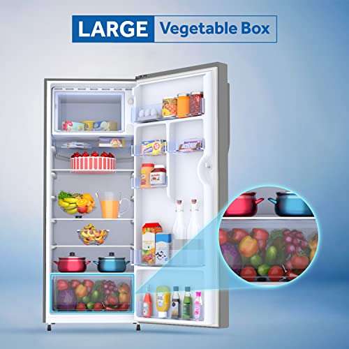 Haier 220 L 4 Star Inverter Direct-Cool Single Door Refrigerator Appliance (HED-22CFDS, Dazzel Steel/Brushline silver) 5