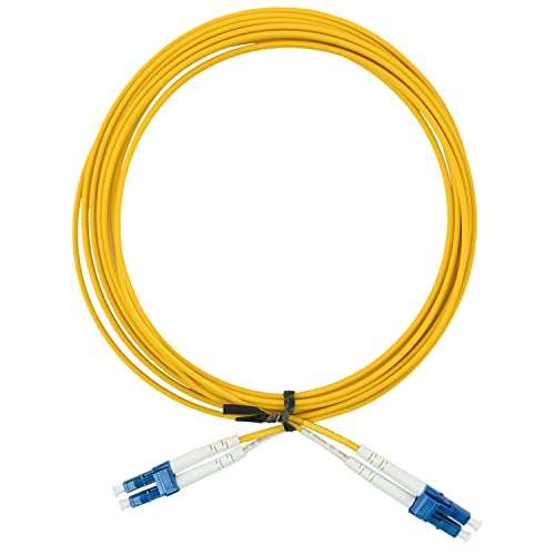 3M LC to LC OS2 Fiber Optic Patch Cable Singlemode Duplex Optical Patch Cord 9/125µm Fiber Optic Cable LC-LC DX 3 Meter (9.8ft) 1