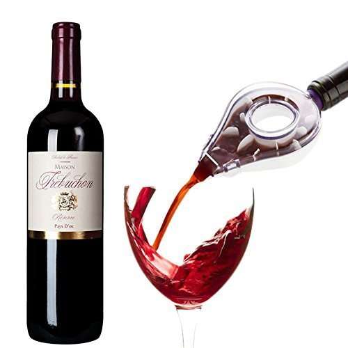 Birud® 1Pc White Red Wine Aerator Pour Spout Bottle Stopper Decanter Pourer Aerating Wine operner Wine Opener and Stopper 3