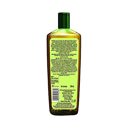 Karthika Curry Leaf Hair Oil, Controls Hairfall, Promotes Hair Growth, Visibly Darker Hair, with Goodness Of Amla and Bhringraj, 200ml 2