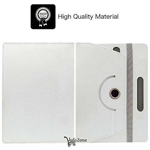 Hello Zone with Free Sim Adapter Kit iBall Slide 2G 7227 360� Rotating 7� Inch Flip Case Cover Book Cover -White 2