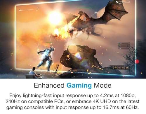 Optoma UHD35STX 4K UHD Short Throw Gaming and Home Entertainment Projector 4