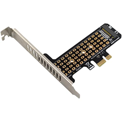 M.2 PCIe Adapter M.2 NVME AHCI SSD M Key to PCIeX1 Adapter Expansion Card Expansion, Support PCIe 3.0/4.0 with M.2 PCIe NVMe SSD Aluminum Alloy Heat Sink 6