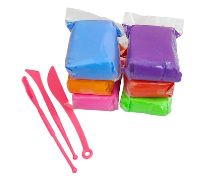 TERA 13 Clay, Creative Art and Craft Air Dry Super Clay with Carving Molding Tools Kit for Girls and Boys Clay Set for Kids Clay with Tools Different Color, Birthday Return Gift (1) 6