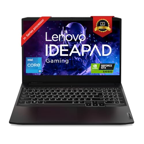Lenovo IdeaPad Gaming 3 Intel i5 11th Gen 15.6" (39.62cm) FHD IPS Gaming Laptop (8GB/512GB SSD/4GB NVIDIA GTX 1650/120Hz/Win11/Backlit/3months Game Pass/2.25Kg), 82K10198IN + Gaming Headset 2