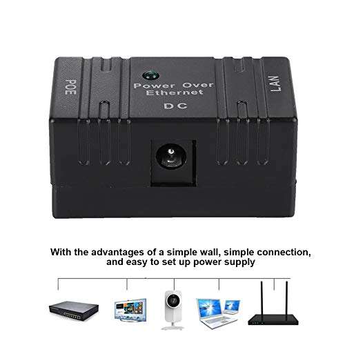 Dioche POE Power Bank Module, Mini POE Combiner Separator Universal RJ45 Connector AP Network Bridge POE Injector for Router, Network Switch, Computer Host Network Interface(Black) 3