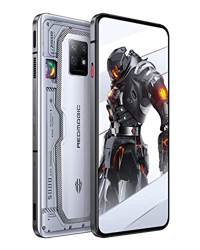 REDMAGIC 7S Pro Smartphone 5G, 120Hz Gaming Phone, 6.8" Full Screen, Under Display Camera, 5000mAh Android Phone, Snapdragon 8+ Gen 1, 18+512GB, 65W Charger US Unlocked Phone Silver&Transparent 6