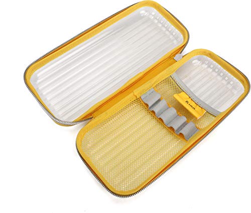 QIPS Hardcase Transparent Pencil Case Pouch, Ideal for School and College use, Yellow 5