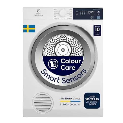 Electrolux 8.5kg Fully Automatic Front Load Venting Dryer, Scandinavian Design with Reverse Tumbling, Smart Sensors, Colour Care Function, White, UltimateCare 300, EDV854J3WB 1