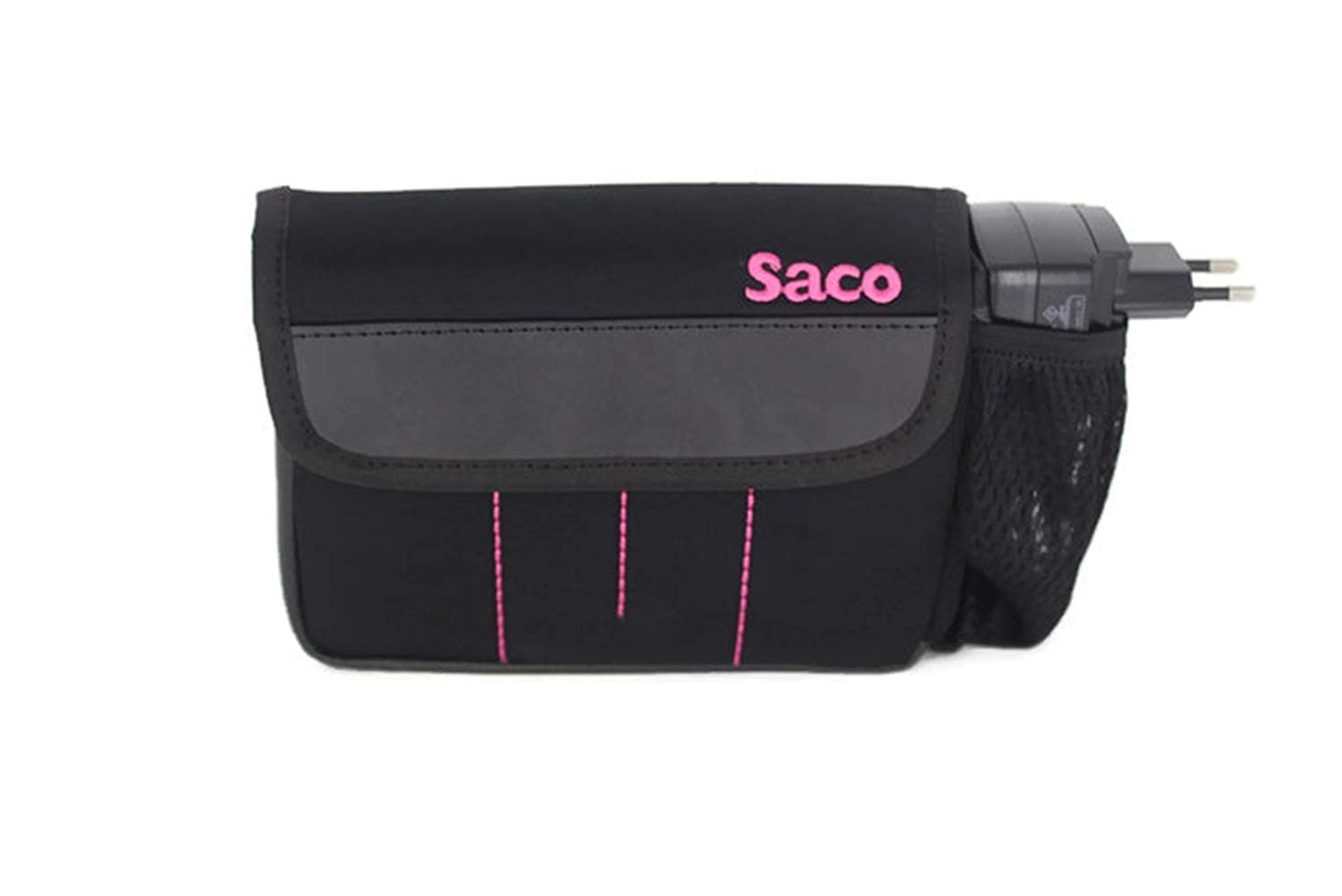 Saco Soft Carry Case Bag for USB Cable, Travel Adapter, Laptop Mobile Charger, Power Bank, Ear Phones,Hard Disk, Digital Accessories Organiser (17 x 13 x 5 cm LxHxW) 5