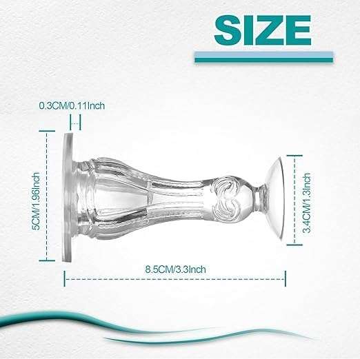 Korvia Door Stopper for Home Transparent Silicone Self-Adhesive Rubber Door Stopper Wedge Gate Stopper for All Doors Durable Non-Slip Floor Protector for Home Office Hotel Keep Doors Open Safely 4