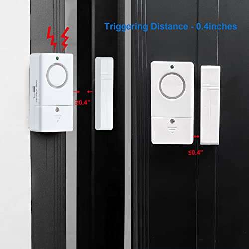 Window Door Alarm for Kids Personal Home Security Alarms with Chime for House, RV, Office, Business Safe (8Pack) 6