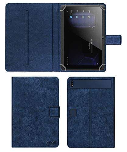 Acm Multi Protective Leather Flip Case with Viewing Stand Compatible with Vizio Vz K01 Tablet Front & Back Cover Royal Black 1
