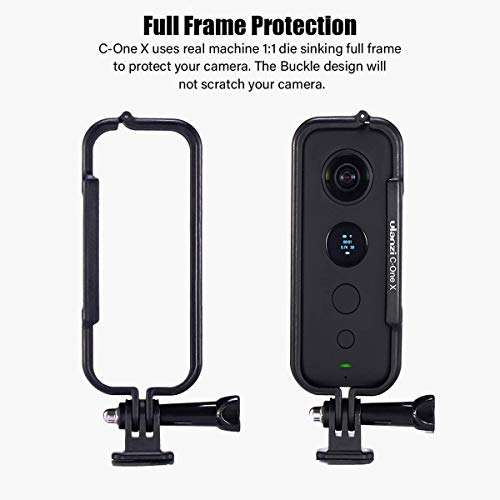 ULANZI Insta360 ONE X ABS Protective Frame, Scratchproof Protector Cover with Lens Cap for Insta360 One X with Adapter Mount & Screw 3
