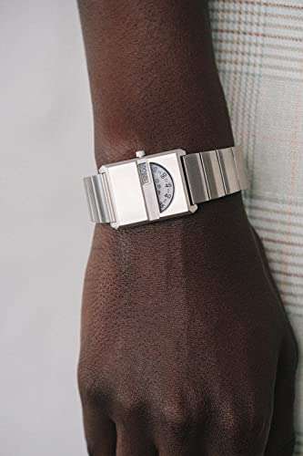 Breda 'Pulse Tandem' Silver and Metal Bracelet Watch, 26MM 4