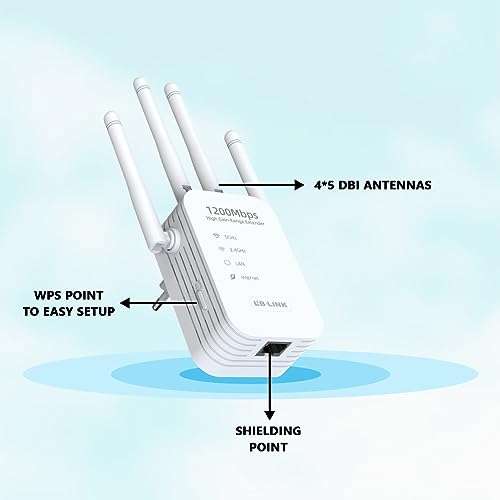 Match LB-Link Ac1200 Wifi Range Extender Upto 1200Mbps Speed ,Dual Band , Single Booster, Repeater, Access Point Extends RE305, 4*sdBi Antennas 2