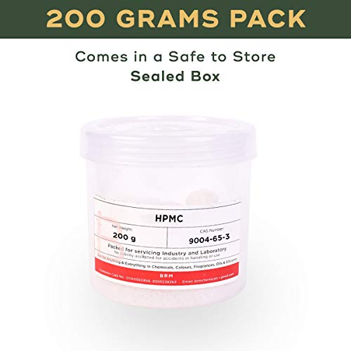 BRM Chemicals HPMC Hydroxypropyl Methylcellulose - 200 Grams Thickener For Tablets For Pharma Industry 2