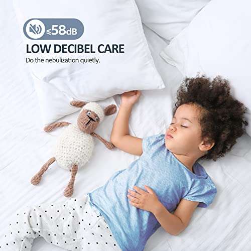 Home Nebulizer Machine for Adults and Kids - Low Noise Compressor Breathing Treatment for Asthma with Storage Compartment, Includes Adult & Child Masks, Mouthpiece, Tubing 4
