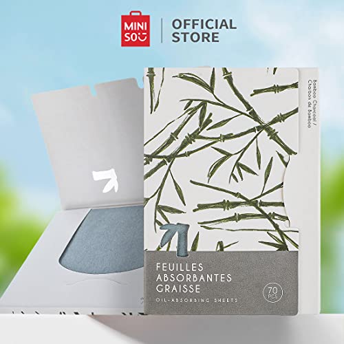 Miniso Oil-Absording Sheets Blotting Paper,70 pics× 2 boxes, total 140 pics,Clean of Excess Facial Oil- tissues 2